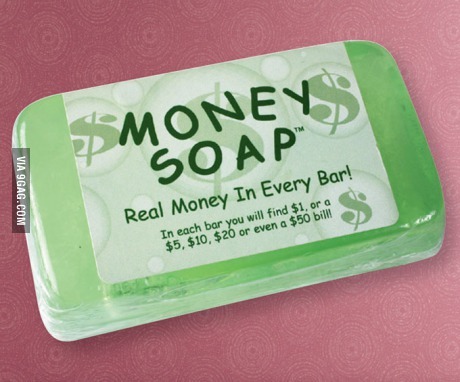 Money soap! Find Real Money in Soap! 