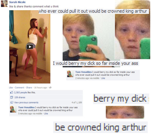 Berry.. my dick... king arthur - meme
