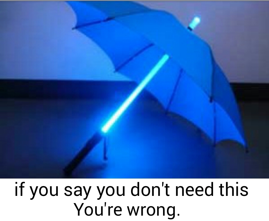 Light saber umbrella 0.0 - meme
