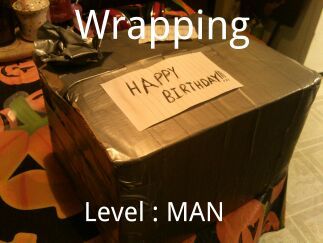 i thought it'd be easier than wrapping paper...nope - meme