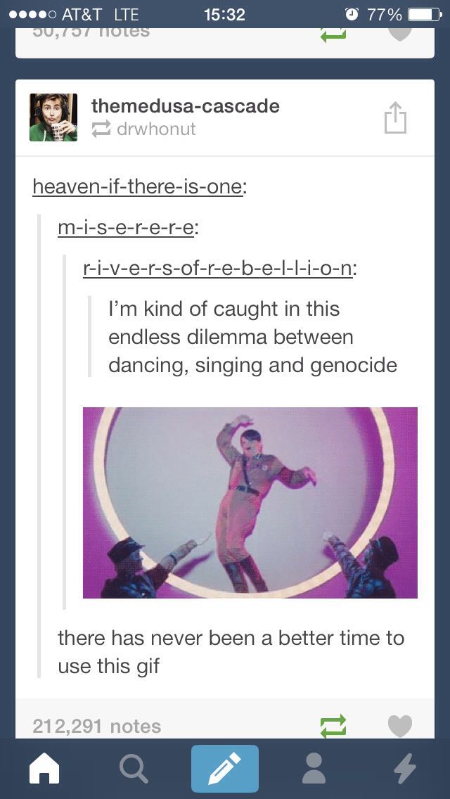 Dancing, singing, and genocide  - meme