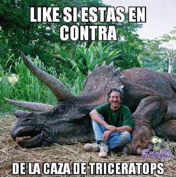 No a la caza de triceraptors - meme