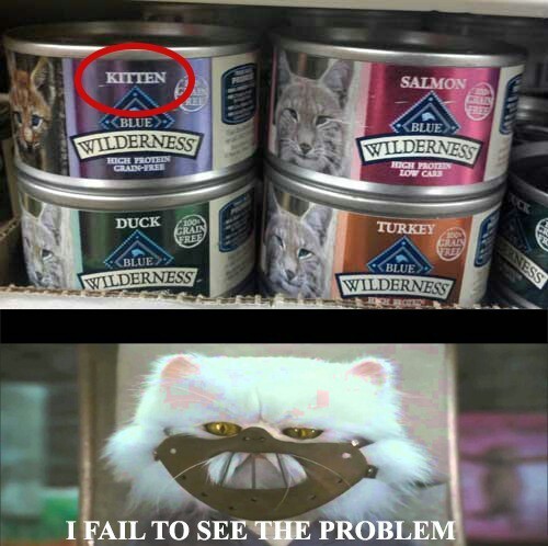Hannibal Lecter's cat is confused - meme