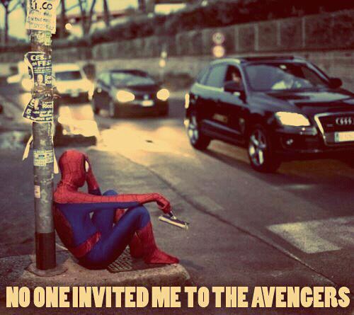 Lonely Spiderman - meme