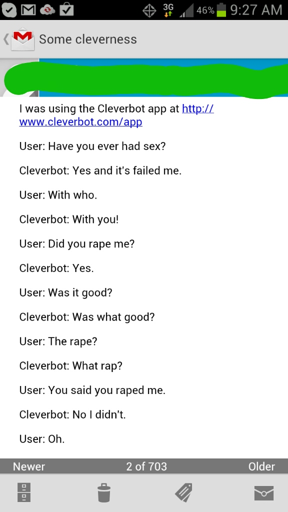 The things Cleverbot says - meme