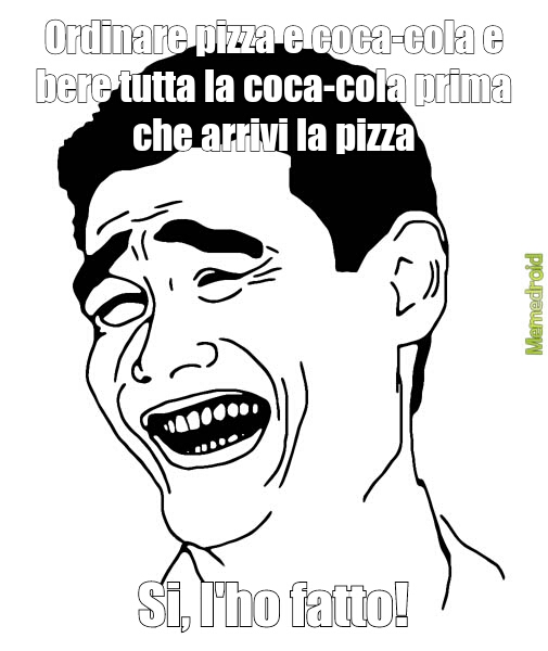 Pizza e coca-cola - meme
