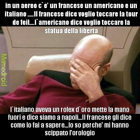 francese italiano americano - meme