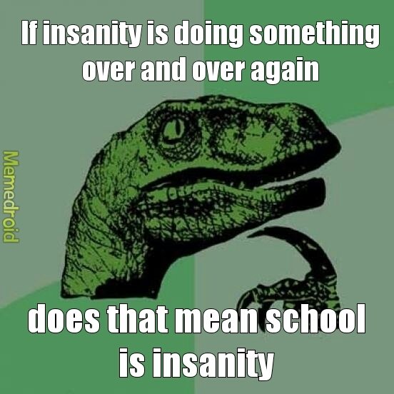 my school is insanity - meme