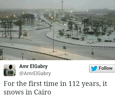 you know it's a badass Storm when it snows in egypt - meme