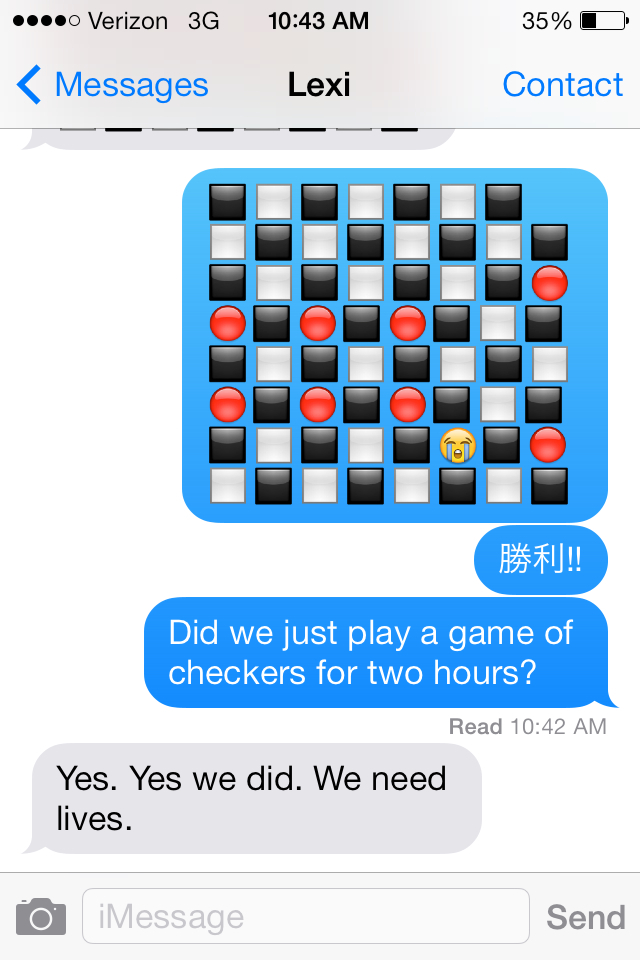 A two hour game of checkers - meme