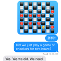 A two hour game of checkers