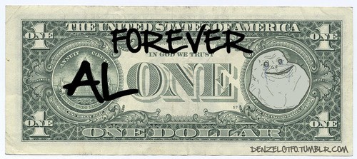 Billetes de Forever Alone - meme
