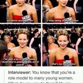 Jennifer Lawrence Advice for fans.