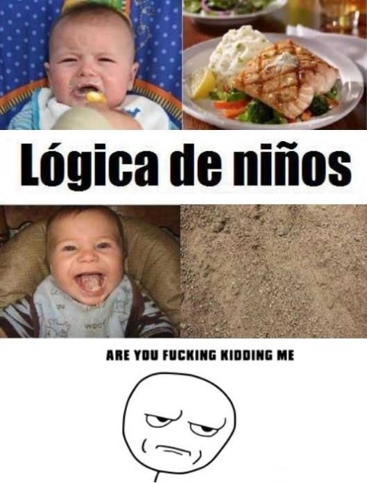 niños logica para comer - meme