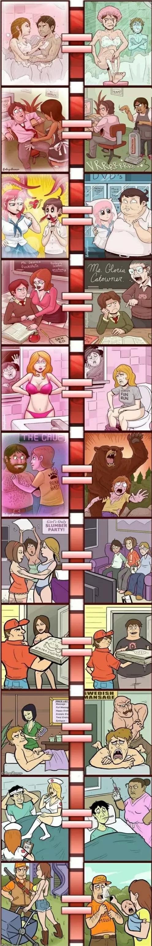 porno vs realidade - meme