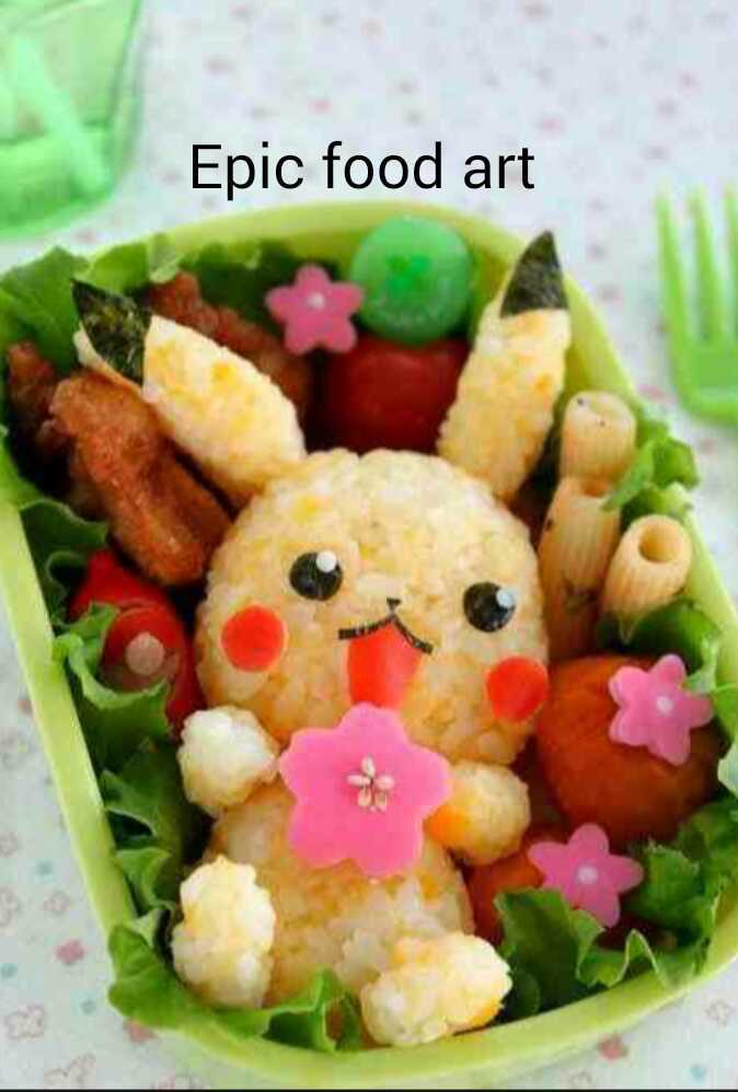 pikachu food art - meme