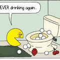 Pac-Man after a rough night of drinking. 