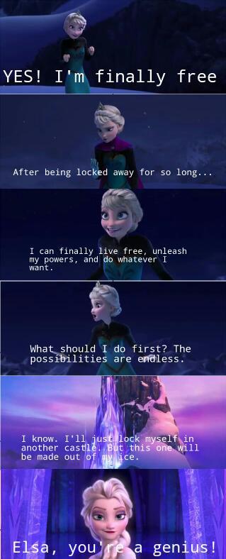 Elsa, you're a Genius!! - meme