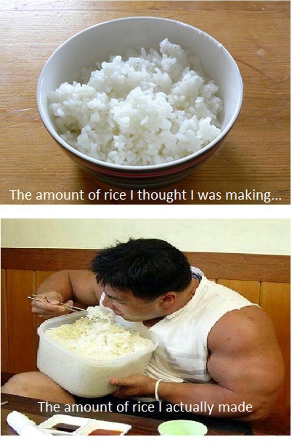 I've had enough rice - meme