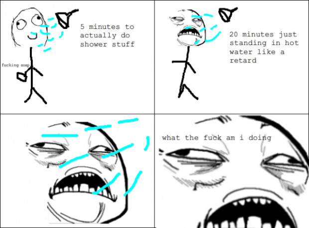 Shower melts me :///: - meme