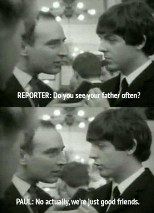 I love the Beatles.  What's your fav band - meme