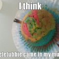 rainbow muffin