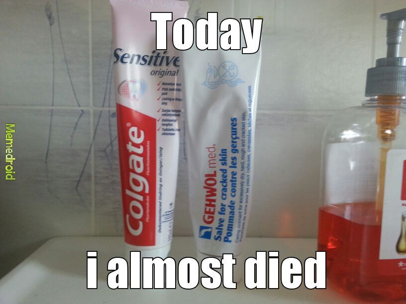 Toothpaste and skin salve - meme