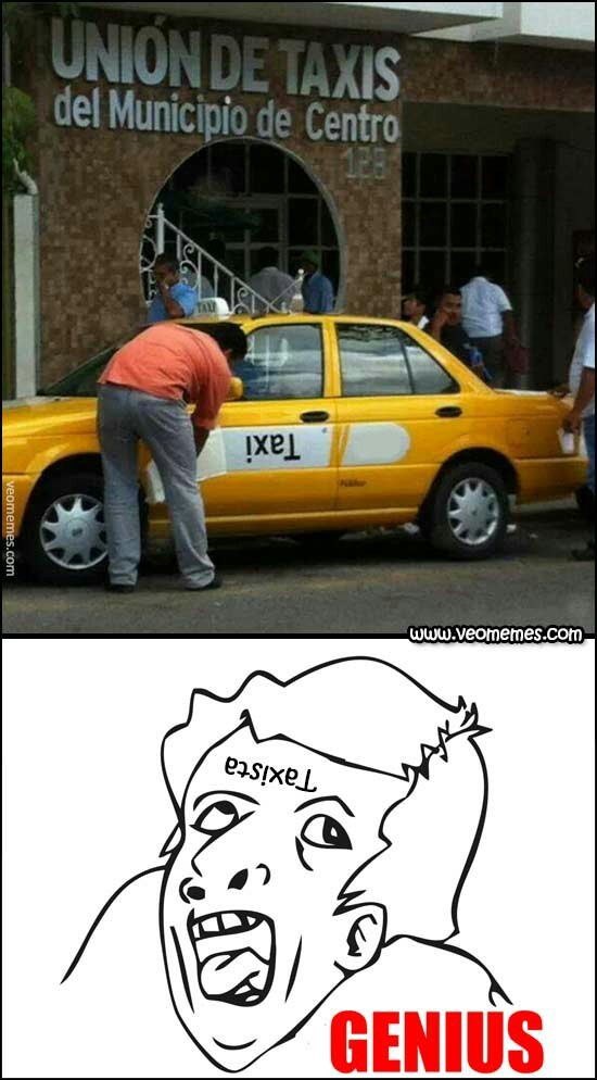 taxista genius - meme
