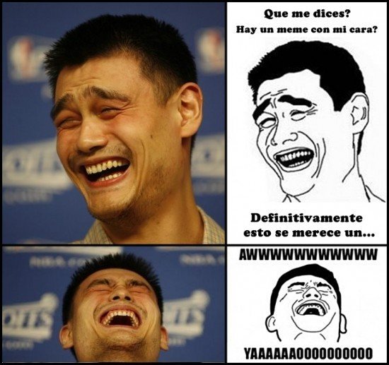 Un meme con la cara del basketbolista :')