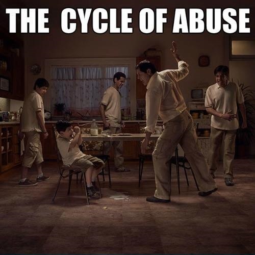 The cycle of abuse. - meme