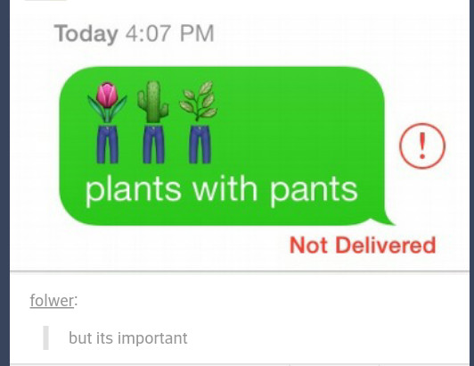 plants with pants - meme