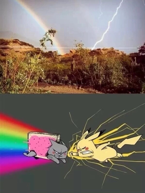Rainbow hits the lightning majestic as f***! - meme
