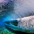 This is a wave. Seen from underwater. 