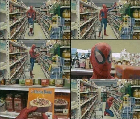 pobre spiderman - meme