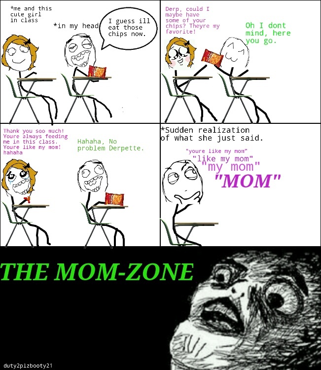 Didnt even think it was possible, but im in the mom zone now. Like, seriously? What the fuck, derpette? How does that even happen? - meme