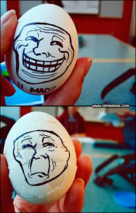 Trollface en huevo - meme