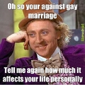 against gay marriage