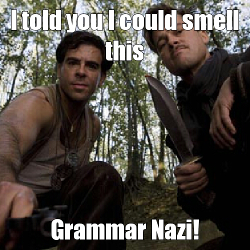 grammar Nazis be warned - meme