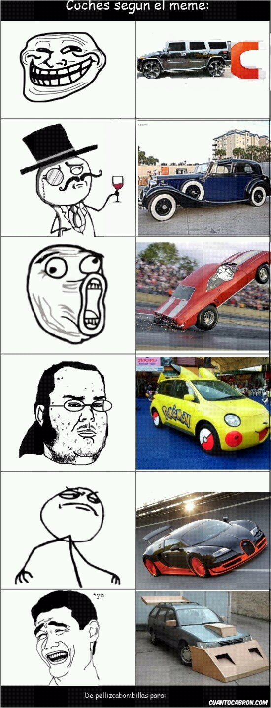 autos segun los memes