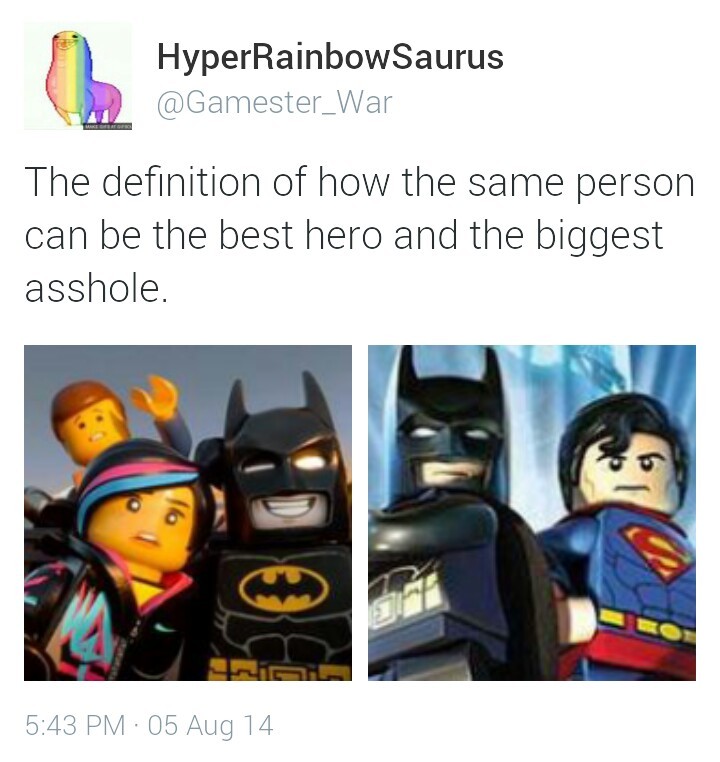 Lego Batman vs Lego Movie Batman - meme