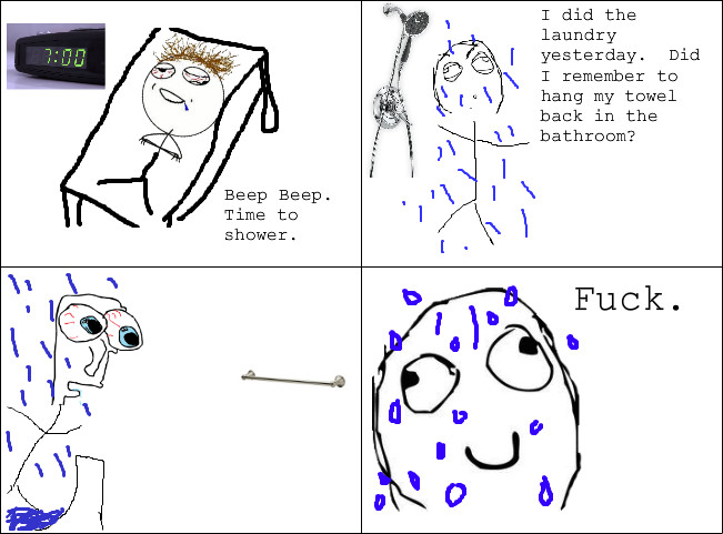 shower rage - meme