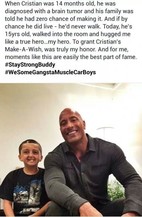 for a wrestler and movie star he's turning out to be an amazing role model! - meme