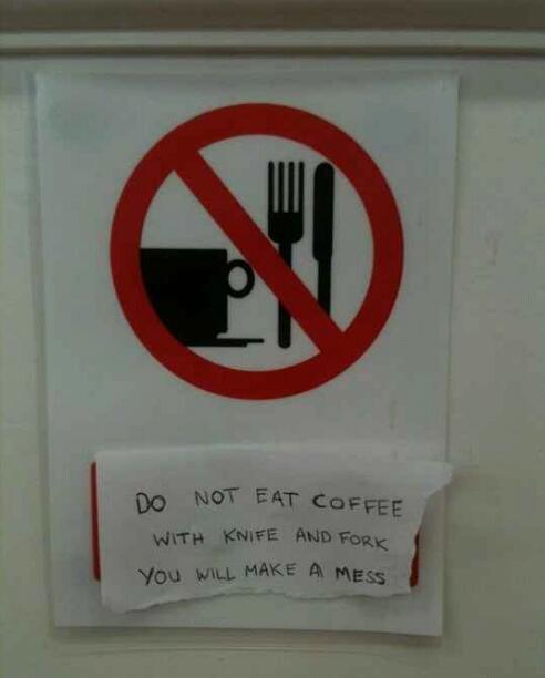Don't eat coffee - meme