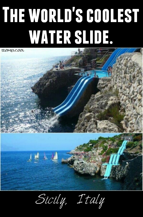 cool water slide - meme