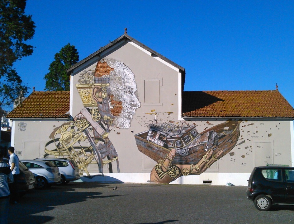 Street art in Lisbon, Portugal - meme
