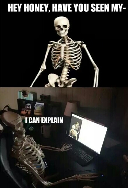 skeleton p*rn - meme