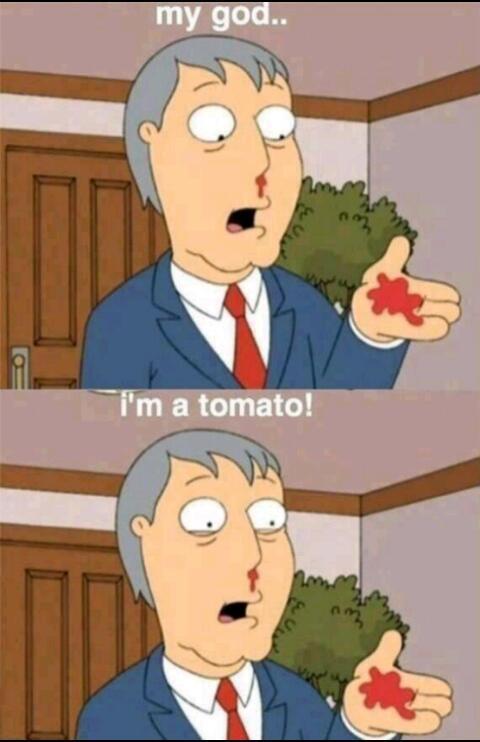 o mon dieu je suis une tomate !!!! - meme
