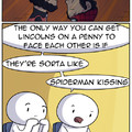 Sorta like Spiderman kissing