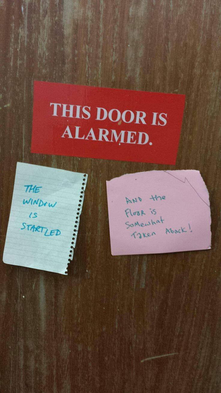 door is so alarmed right now - meme