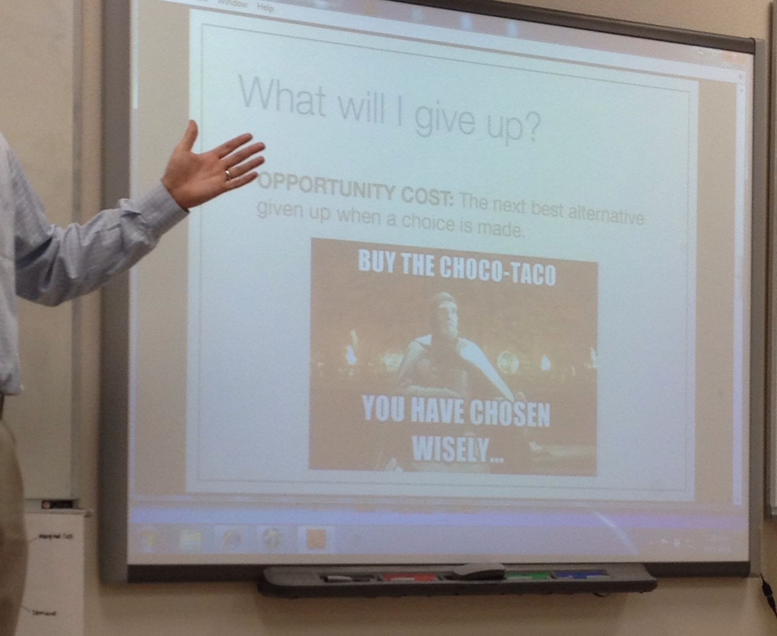 Economics teacher had a guest speaker - meme